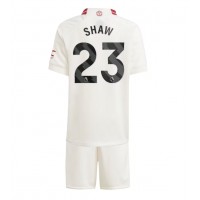 Manchester United Luke Shaw #23 3rd trikot Kinder 2023-24 Kurzarm (+ Kurze Hosen)